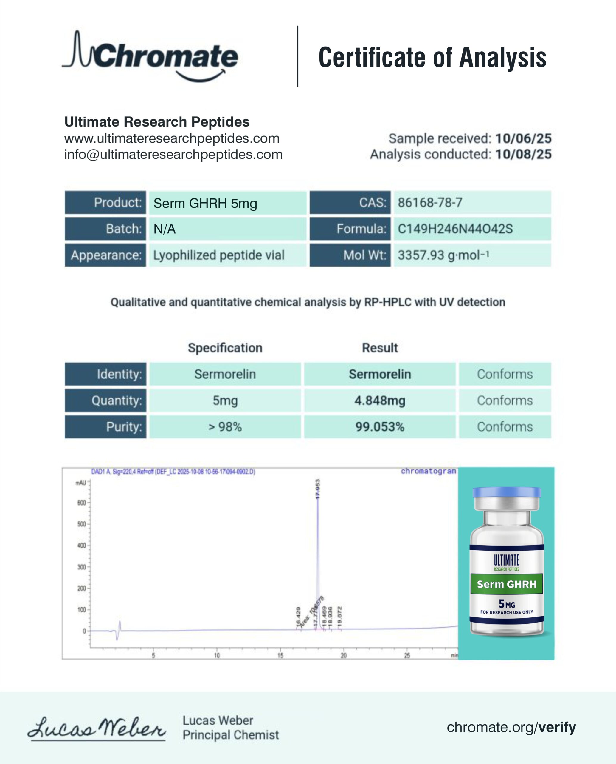 Ultimate Serm GHRH 5mg - Image 2
