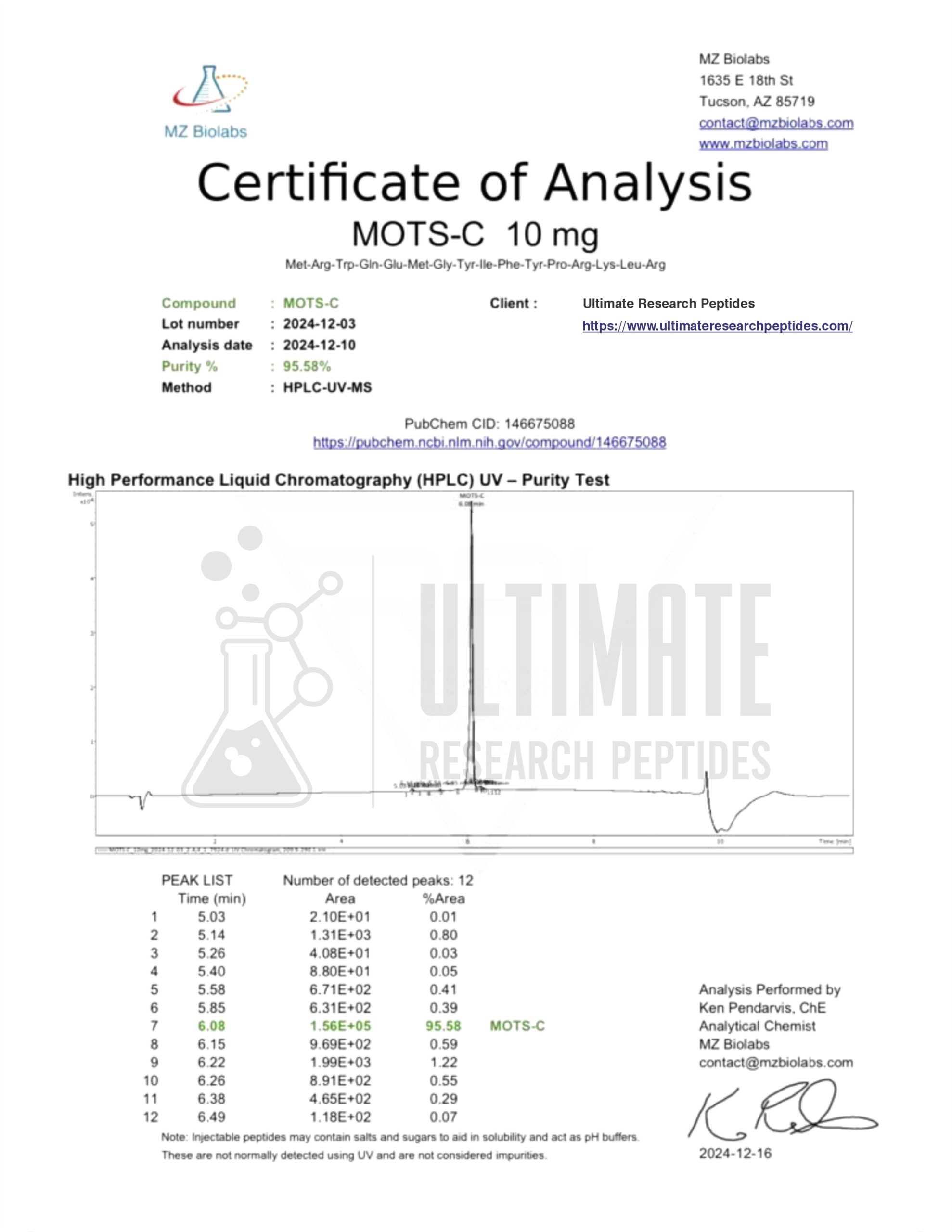 Ultimate MOTS-C 10mg - Image 2