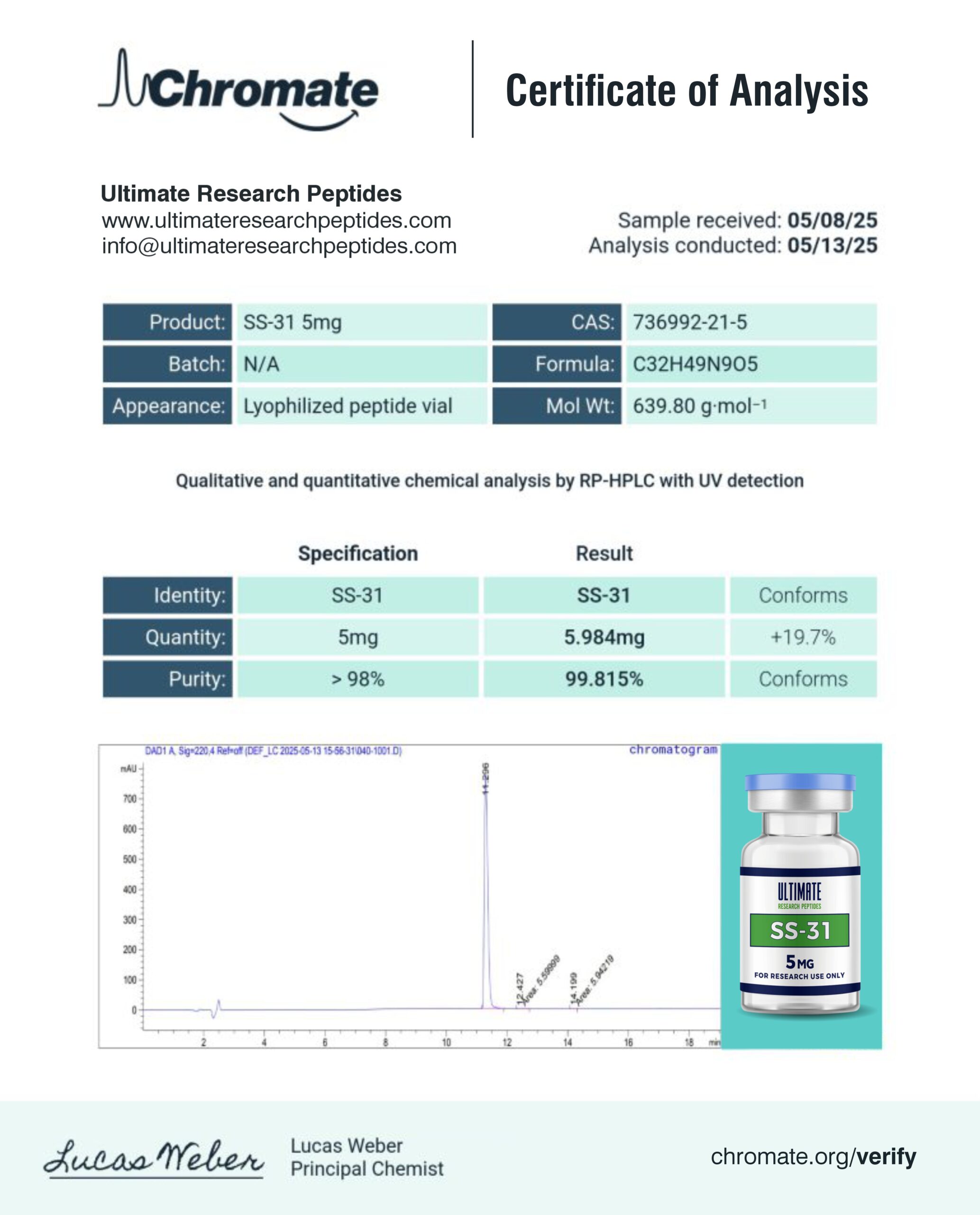 Ultimate SS-31 5mg - Image 2